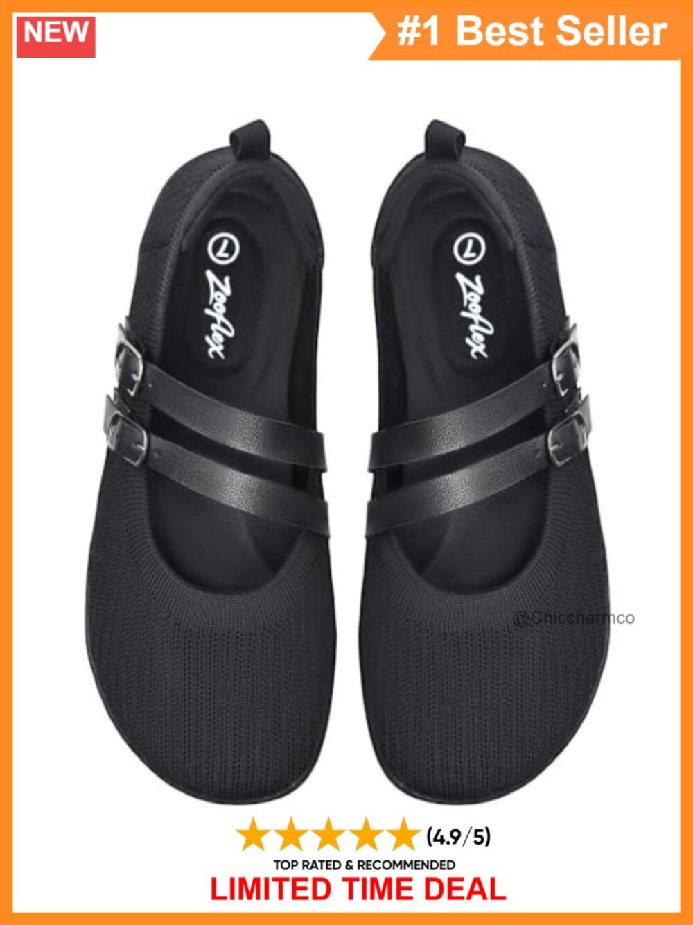 Barefoot Mary Jane Flats Wide Toe Box Knit Ballet Shoes